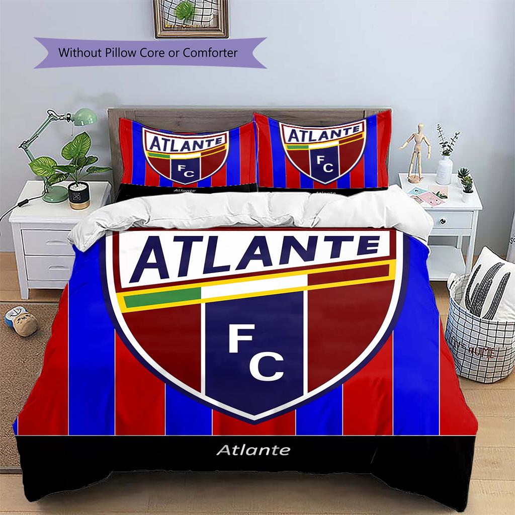 Club Atlético Atlante Pattern Bedding Quilt Set Home Decoration Gift (1 * duvet cover + 2 * pillowcase without core)