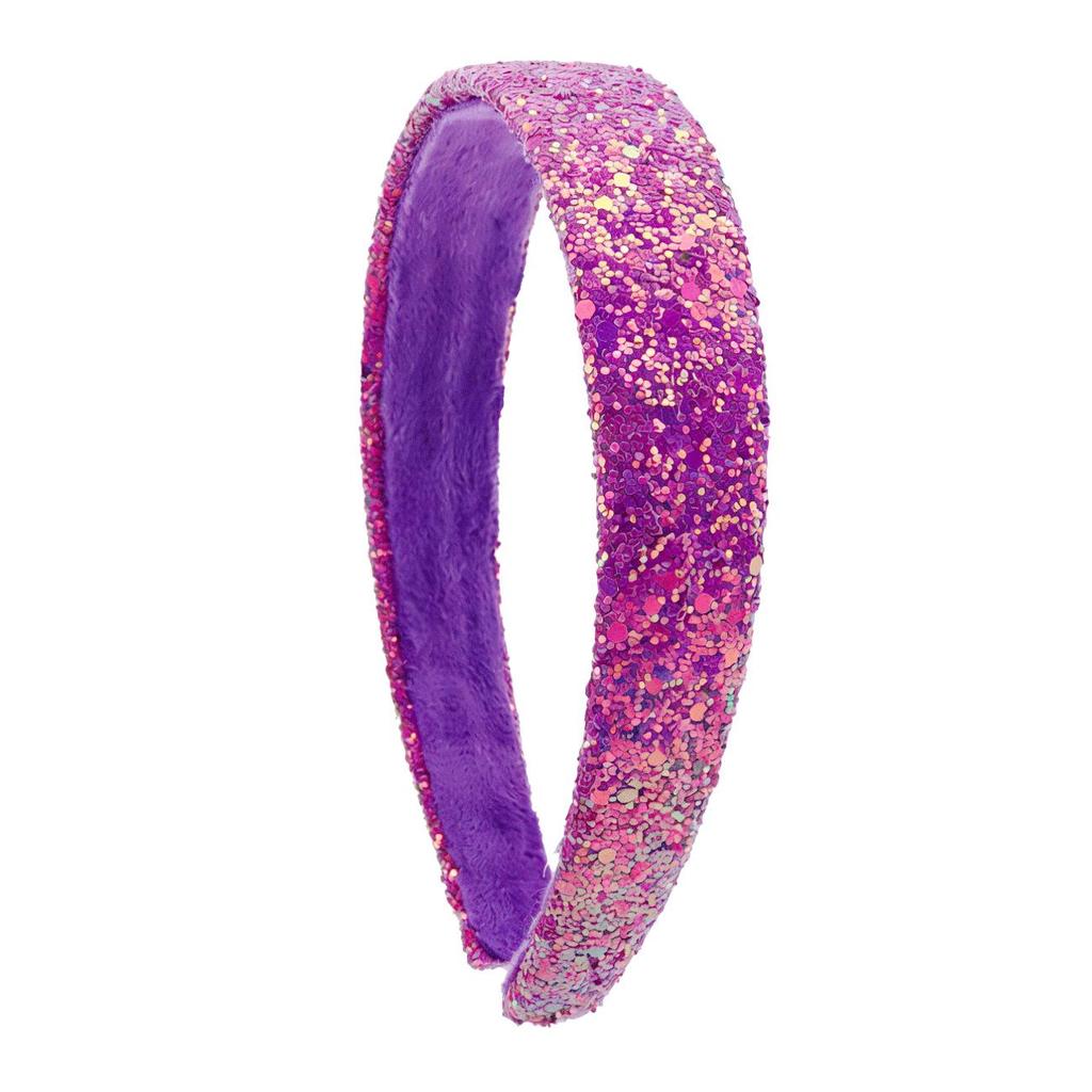 Colorful Sparkle High Skull Girl Headband – 2.5cm Wide Edge Hair Accessory