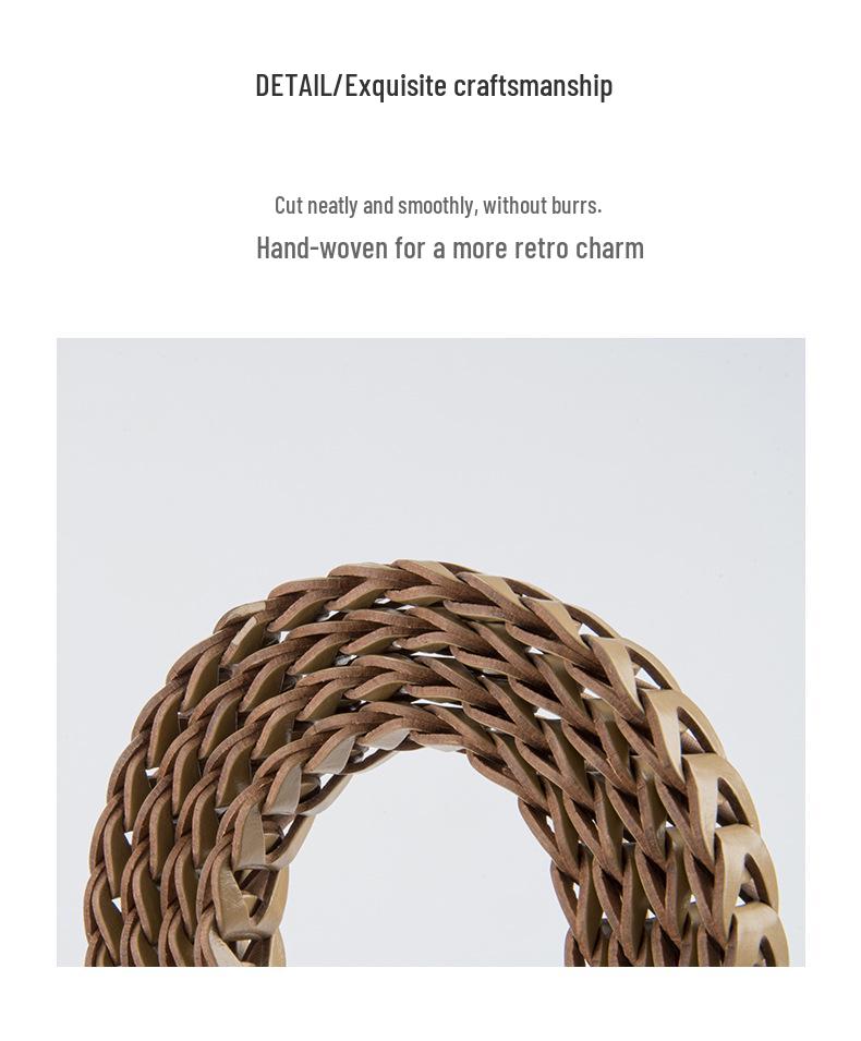 Women's Braided Belt: Retro Style for Sweaters, Skirts, and Jeans, No-Hole Design, One Piece