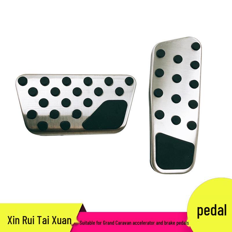 

Non-Slip Car Pedals for Grand Caravan: Throttle, Brake, Rest Area Decorative Accessories Aluminum Alloy + Hard Rubber