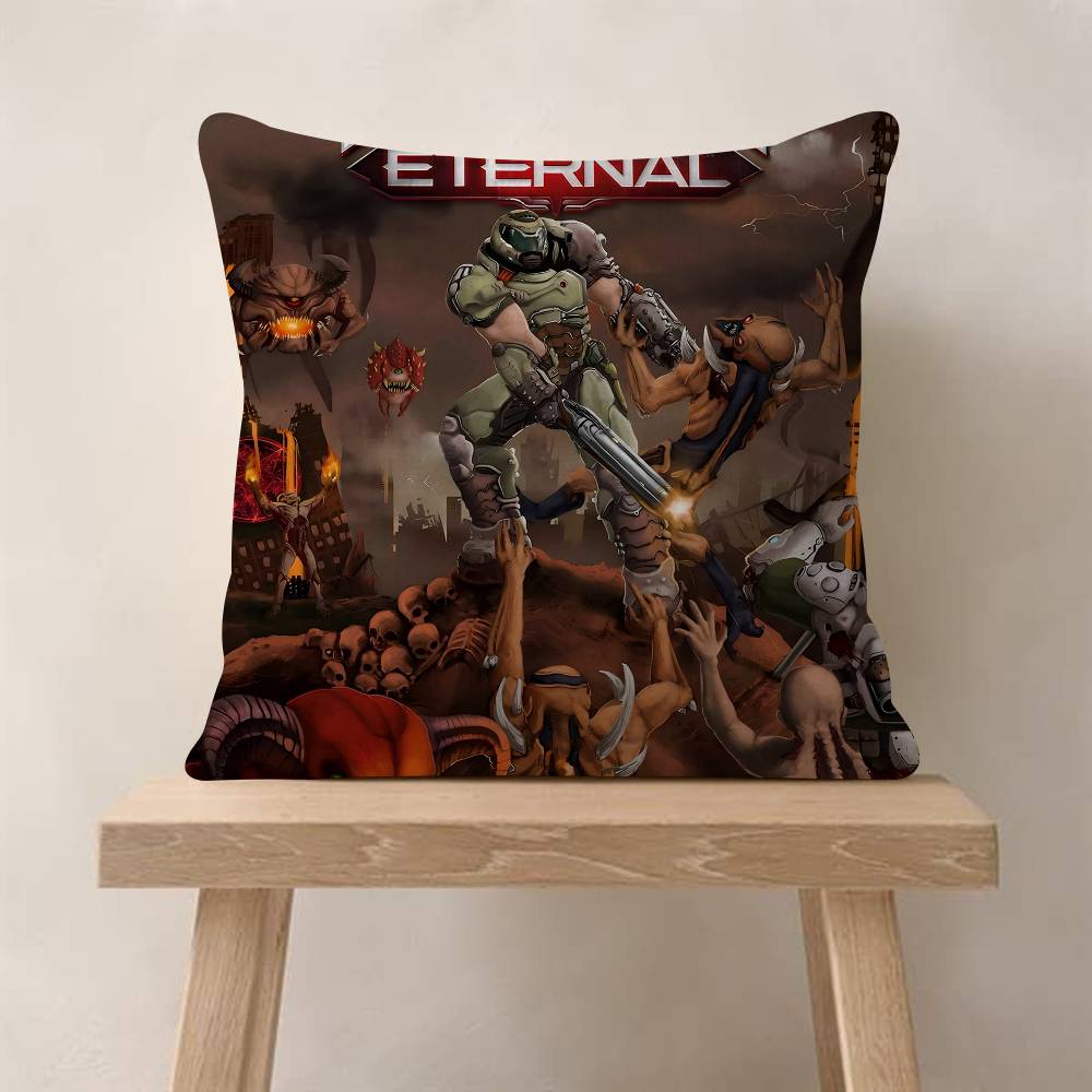 pc Game ADOOMEternal Cushion Cover Inches Farmhouse Decor Home Throw Pillow Covers For Couch Decorations