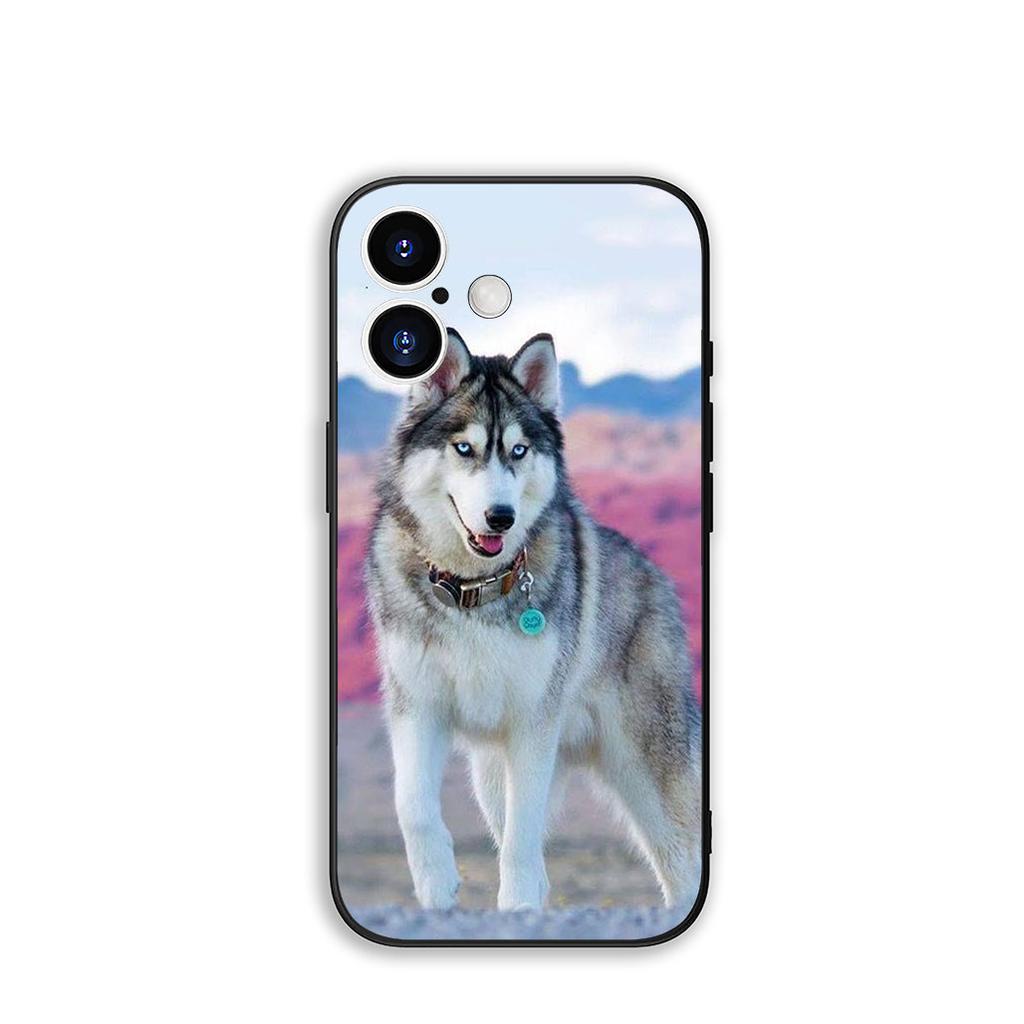 Phone Cover Lovely Husky Dog Funny Casing for Apple iPhone 16 15 14 Plus 13 12 Mini 17 Pro Max + ProMax 16E Air 15+ Case