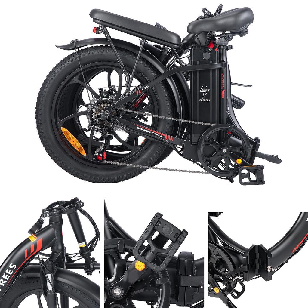 Electric Bike Foldable FAFREES F20 20" 250W Motor City Electric Bicycle Top Speed 25Km/h Range 100Km Load 130Kg