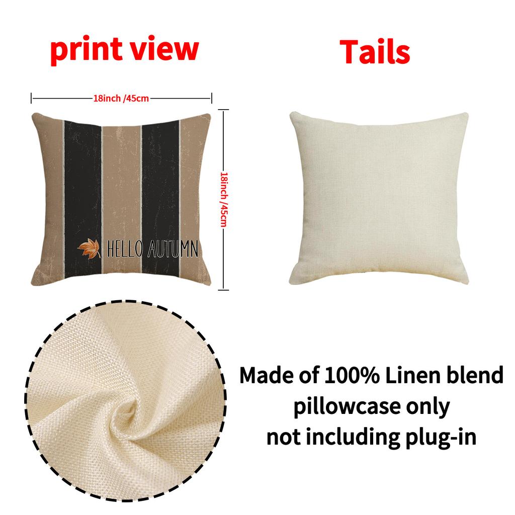 Thanksgiving Pillow Cover Autumn Harvest Home Decor Sofa Pillow Cover Linen Versatile Cushion