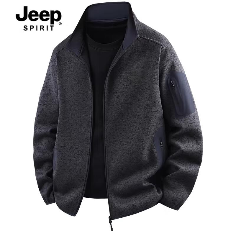 JEEP SPIRIT Men's Full-Zip Cardigan Sweatshirt