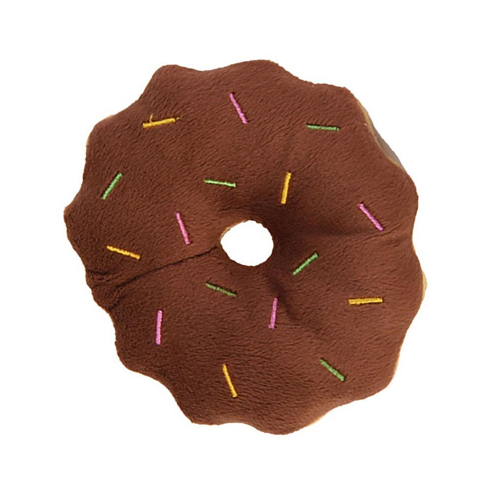 Plush Surface Plush Donut Toy Bite Resist Texture Puppy Play Toy Daily Pet Entertainment