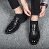 Leather Shoes Autumn Dress Casual Soft Sole Inner Height Increase Hair Stylist British Pointed Head Winter Velvet