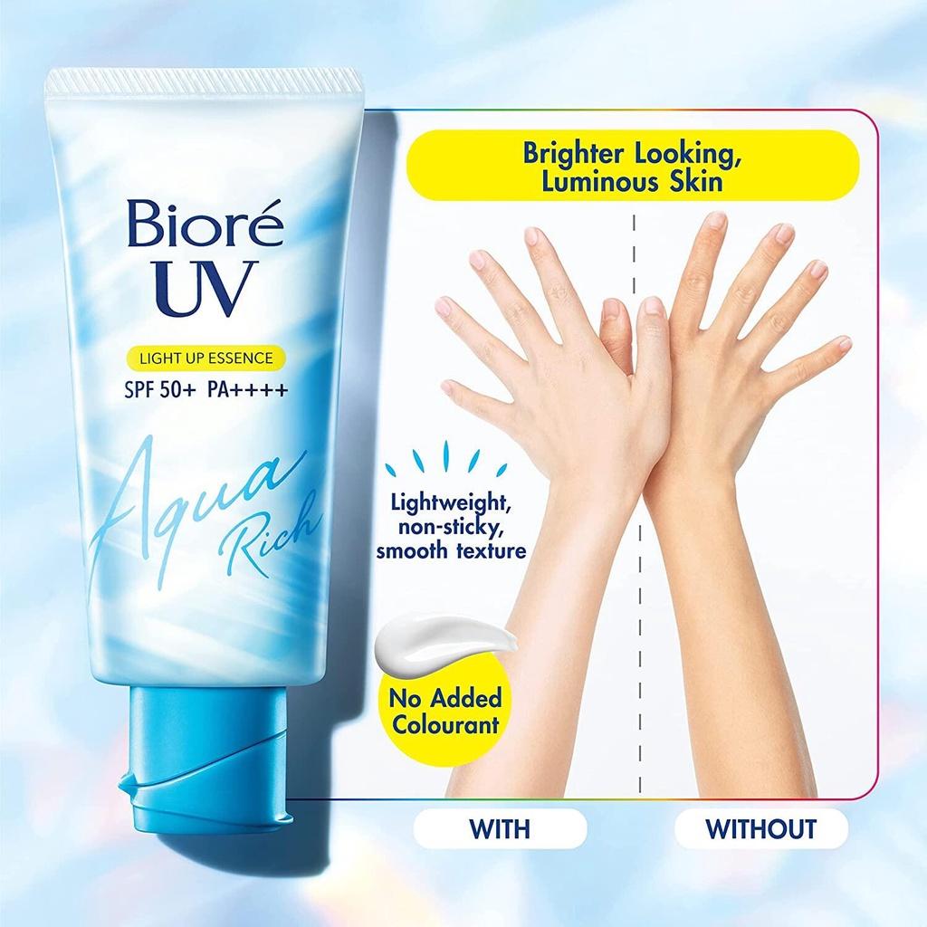Biore UV Aqua Rich Light-Up Essence Sunscreen Tube/Fresh Pouch/Refill
