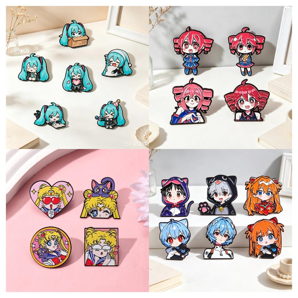 Cartoon cute Enamel Lapel Pins Anime Character Collectible Badges Cute Children's Gift Jewelry for Backpacks