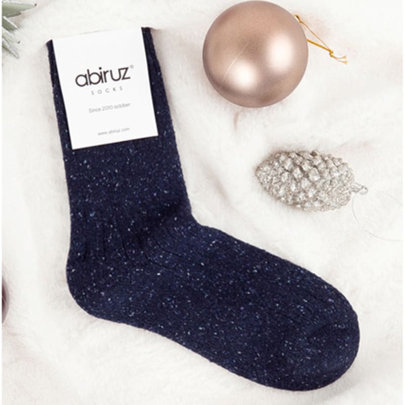 Abiruz Women's Agnes Wool Socks Navy
