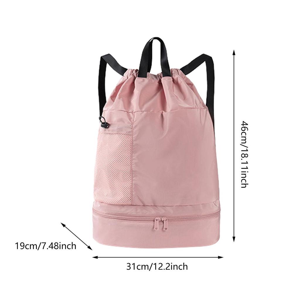 Mesh Swim Drawstring Backpacks Foldable Adjustable Shoulder Bag Sports Gym Bag for Soccer Pool Outdoor Basketball Volleyball