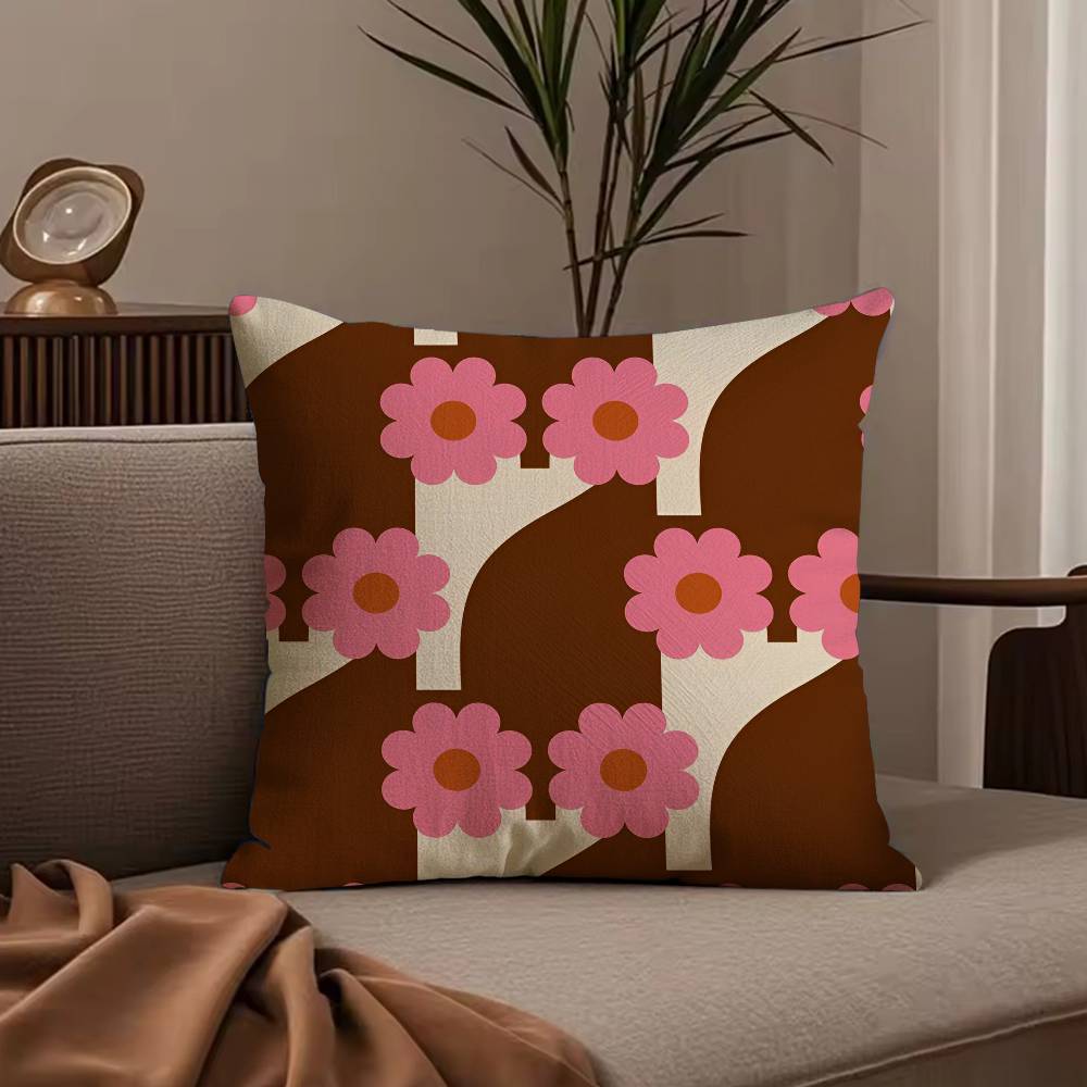 Fashion O-Orla k-Kiely Flower Pillow Case Anti-dustmite Pillowcase Invisible zipper silky short plush Sofa cushion cover