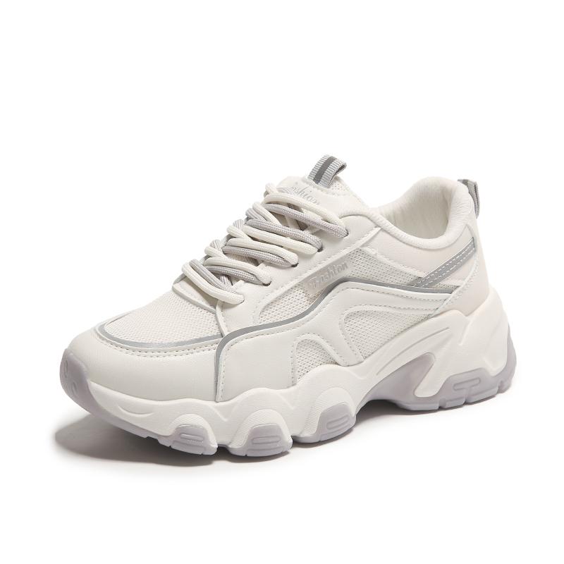 

Модная сетчатая обувь на шнуровке, женская повседневная обувь, удобные кроссовки, женская дышащая обувь, прямая продажа с фабрики, новинка для женской обуви 37 серый