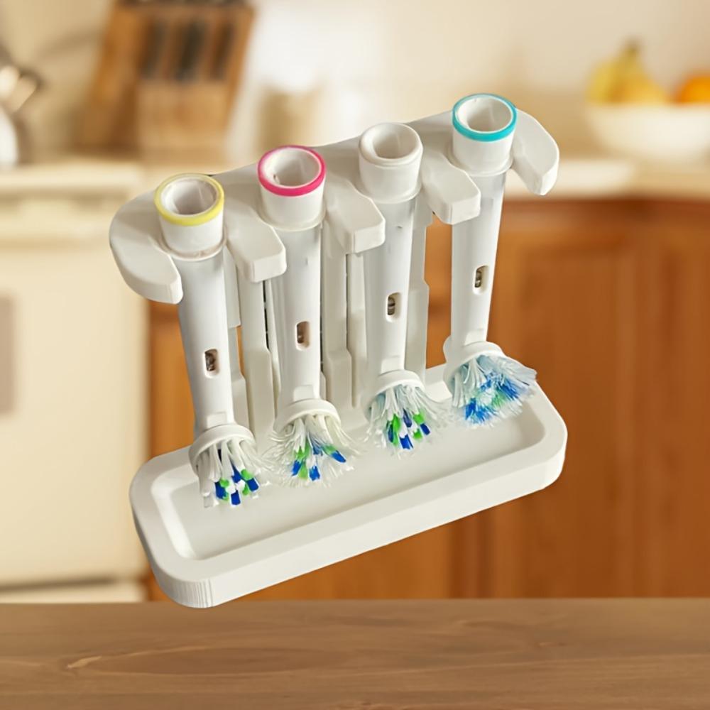 Plastic Toothbrush Head Holder 4 Slots Bathroom Storage Rack Electric Toothbrush Stand  Home Use