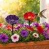 Stazione di abbeveraggio per api, Bagnetto per api da giardino, Mangiatoia d'acqua per api con design floreale, Ciotola colorata per bagno api e farfalle per decorazione esterna di giardino e cortile
