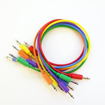 Modular Synth Patch Cable Set [LAMBDA] (red, Yellow, Orange, Blue, Green, Purple) (45cm)