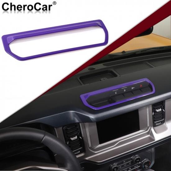 Dashboard Differential Control Switch Panel Cover For Ford Bronco + Purple