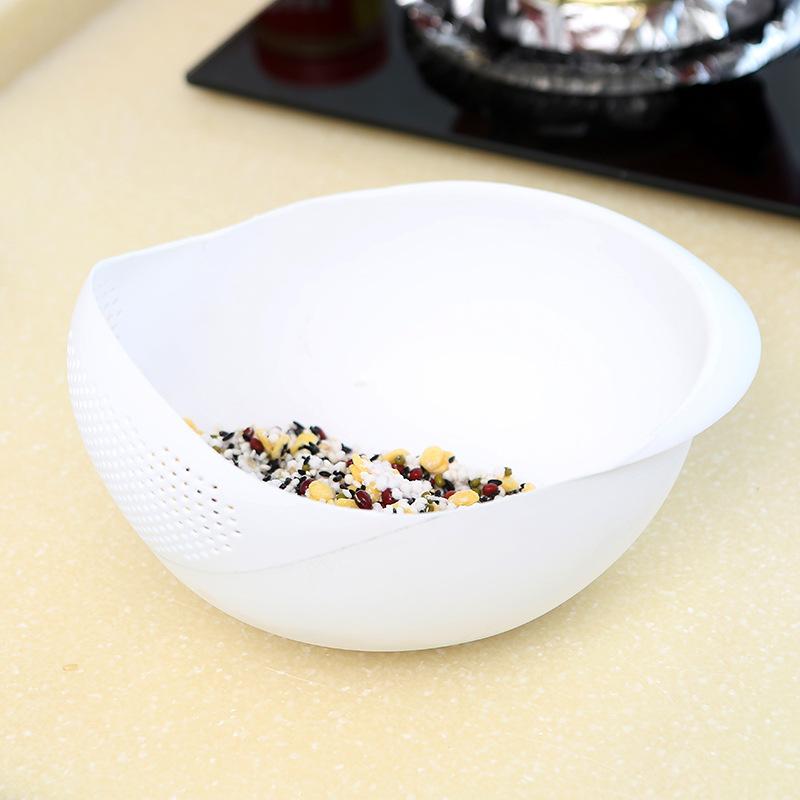 Household Kitchen Washing Rice Sieve Washing Rice Basin Kitchen Washing Rice Basket Vegetables and Fruits Basket Drain Washing Basin