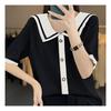 Navava Romantic Thin Collar Half Sleeve Knit Nk2033