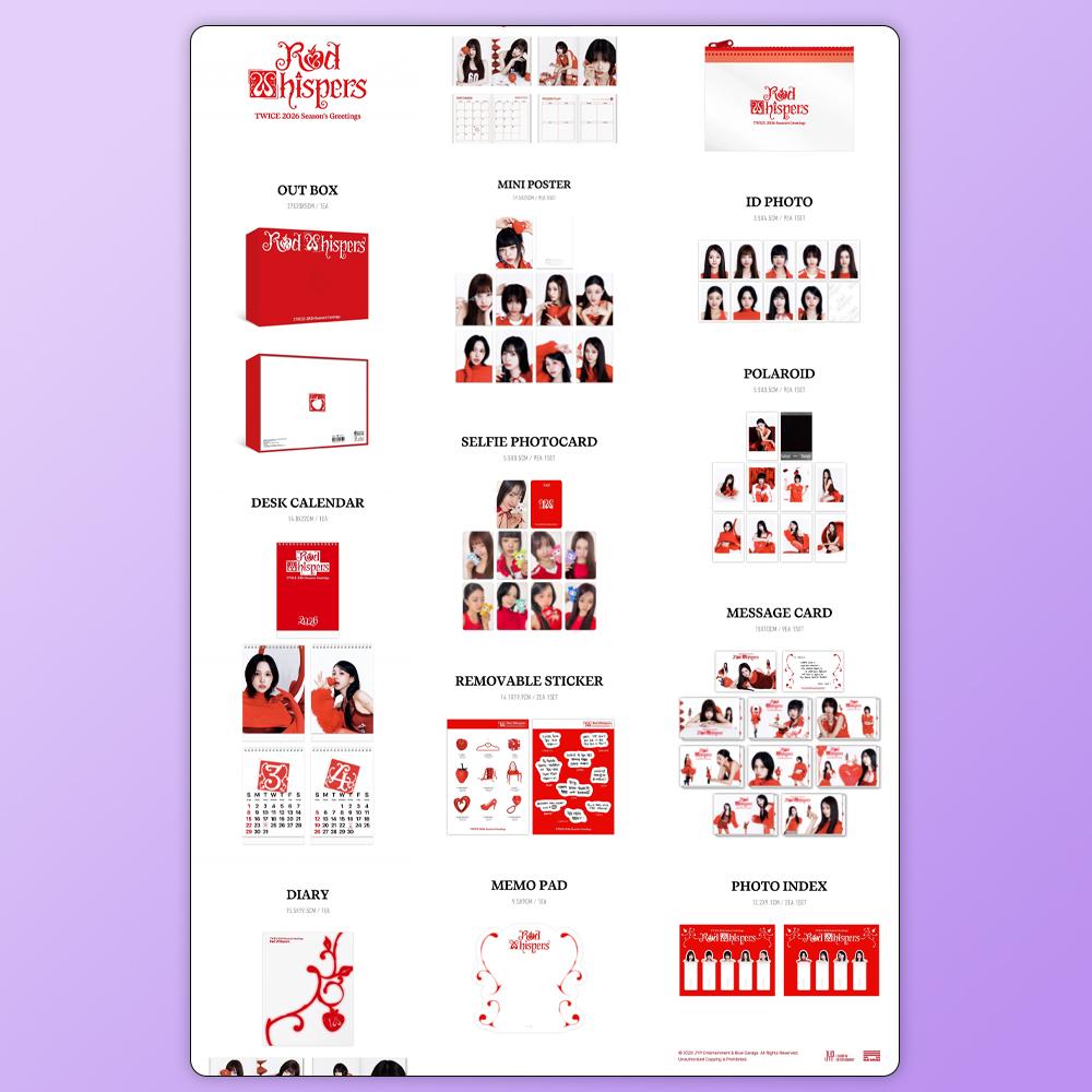 (POB) TWICE - 2026 SEASON'S GREETINGS Red Whispers