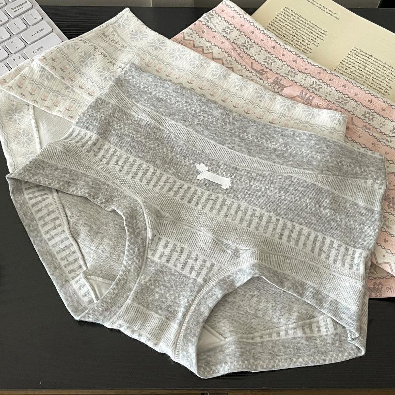 Women's Spring and Autumn Cotton 10A Antibacterial Extended Crotch Full Hip Free Hip Boxer Briefs Panties