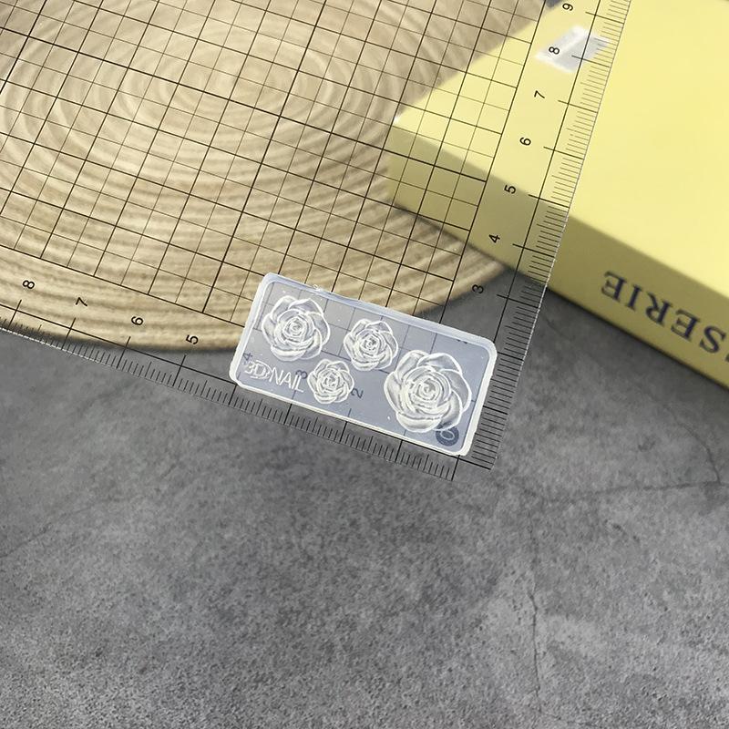 3D Rose Flower Silicone Nail Mold Ocean Style Shell Starfish Nail Transparent Mold Diy Nail Art Decoration Manicure Design Tools