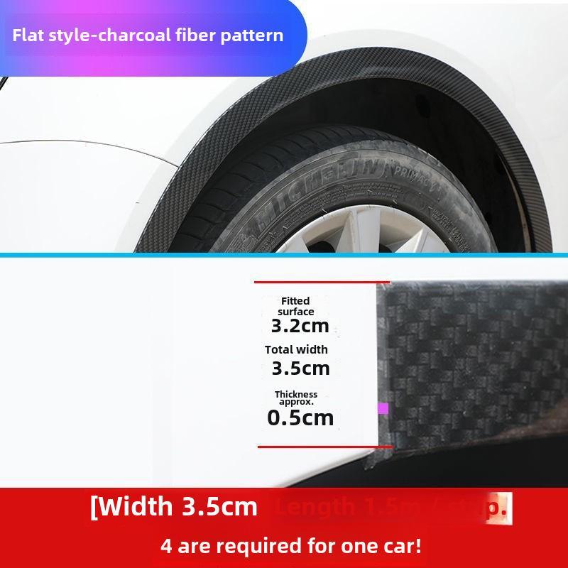 Universeller Kohlefaser Radlauf Kratzschutzstreifen - Auto Modifikation & Dekorative Schutz