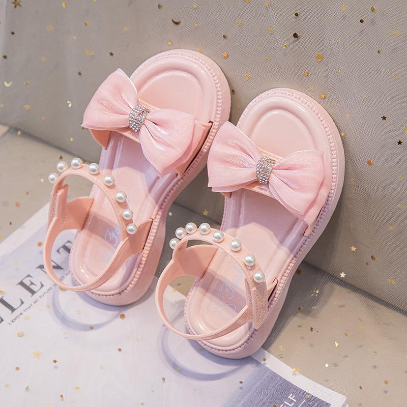 New Girls' Summer Sandals - Fashionable, Non-Slip Princess Shoes for Kids with Soft Bottom, Korean Style