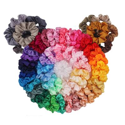 20 STÜCKE Französische Elastische Haargummis Für Frauen Samt Chiffon Haargummi Gummiband Haarseil Zubehör Stirnbänder Kopfschmuck