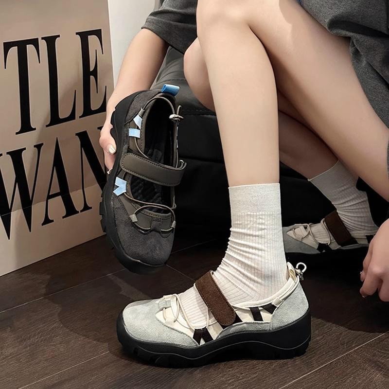 Mary Jane single shoes retro casual platform Velcro sneakers sweet cool girls spring and summer new fashion