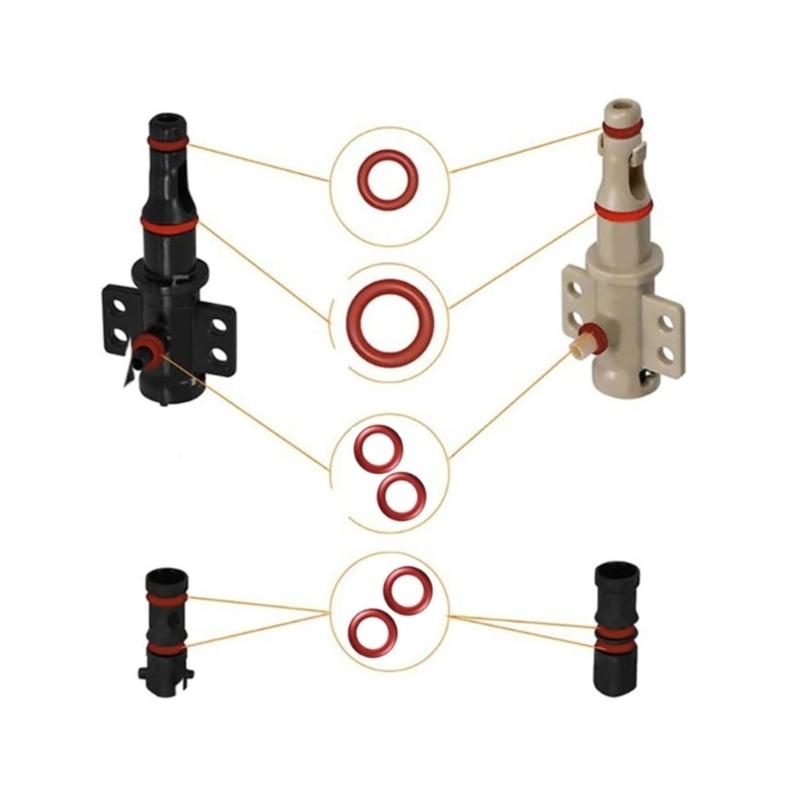 45Pcs Silicone Sealing Gaskets Seals Maintenance Set for Long Lasting Sealing Coffee Machine Gaskets Easy To Use