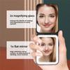 A60zcompact Mini Vanity Folding Cosmetic Mirror With Lights Hand Held Small Pocket Travel Makeup Mirror 2X Magnifyingmay