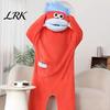 Pijamale cu Personaj de Desene Animate Distractive Onesie cu Gura Mare Purtabil pentru Copii, Adulți, Plus Coral Fleece Confortabil pentru Acasă, Salopetă Moale cu Glugă