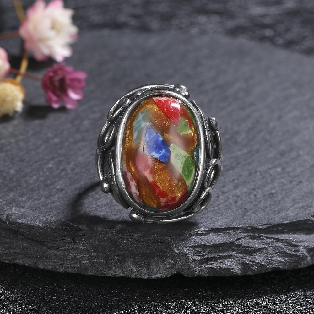Vintage Finger Rings Women Oval 11x17MM Big Stones S9525 CopperJewelry Ring Party Weeding Engagement Gifts