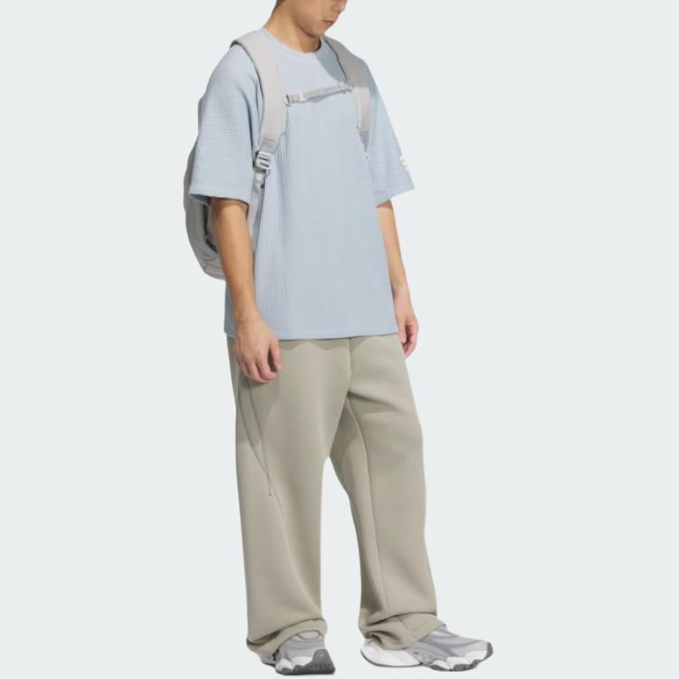 Adidas Solid Color Comfortable Casual Versatile Retro Sport Splicing Knitted Pants Men Pants Leather-Gray KB4602