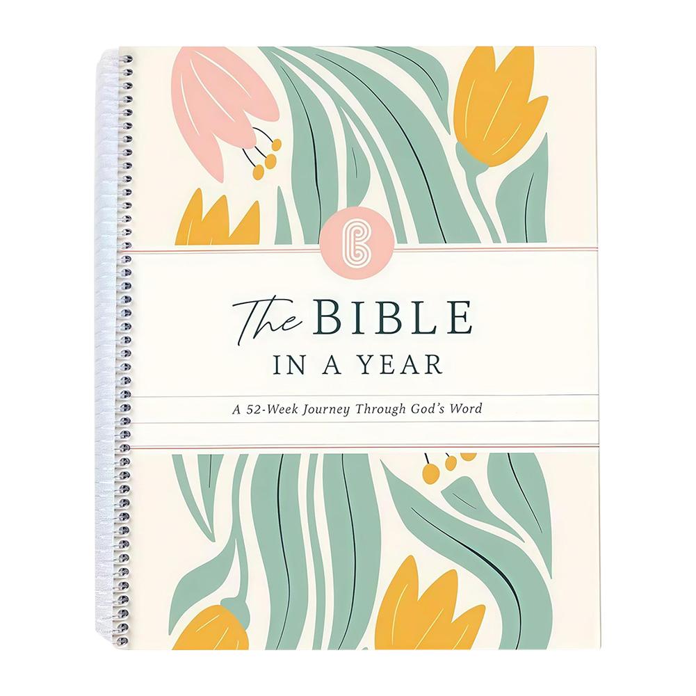 1/2PCS The Bible In A Year A 52-Week Study Notebook Multi-Purpose Womens Bible Study Plan Leak-Proof for Daily Bible Study Noteb
