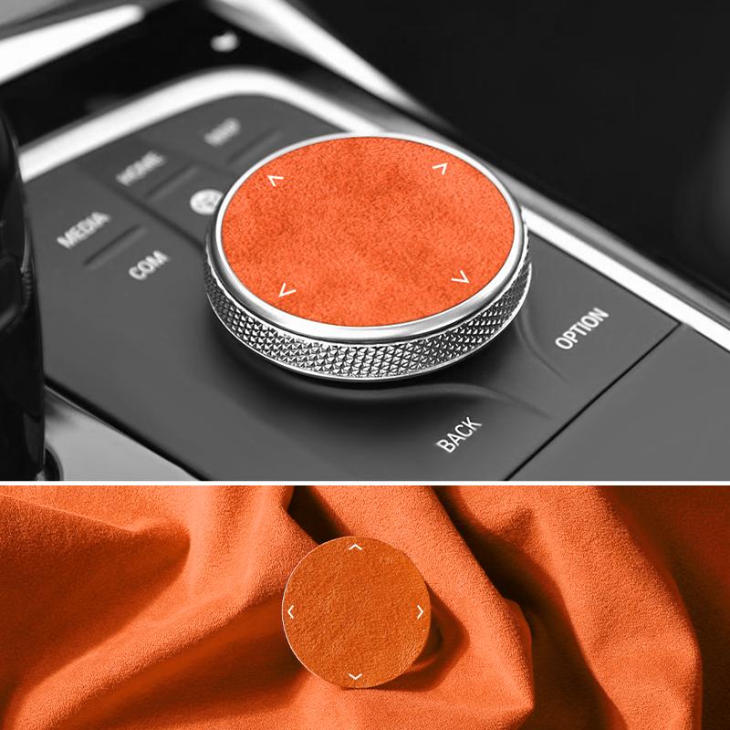 AAAPH1 For BMW 1er/2er/3er/4er/z4 Series Made of Alcantara Multimedia Switch Knob Trim Sticker Car Interior Custom Tuning Accessories