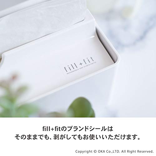 OKA fill+fit Paper Towel Case, Lip Type, White (Tissue Case)