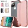 Carteira de Luxo Capa Flip para Celular para IPhone 16 Pro MAX 15 14 Plus 13 12 11 Couro X XR XS Max à Prova de Choque Capa Traseira Transparente
