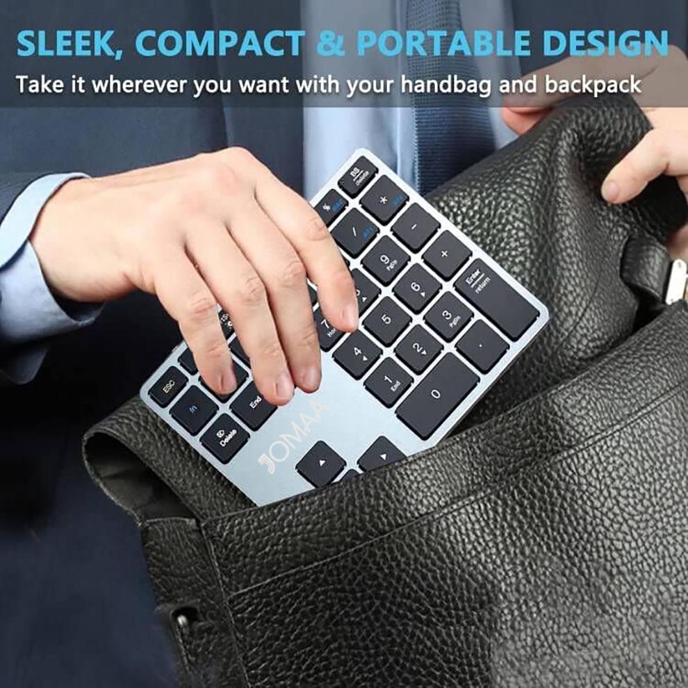 2.4G Wireless Number Pad - 35-Key Compact Numeric Keypad For Windows & Mac Computers