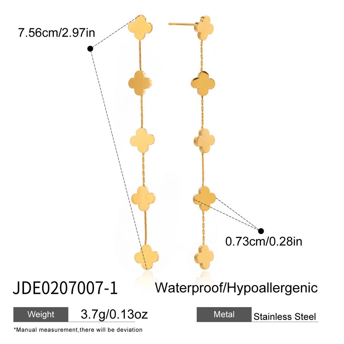 Чувство дизайна классический стиль нишевые серьги-кисточки с четырехлистным клевером любви круглые серьги ювелирные изделия