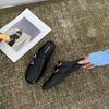 [Excluding Tax] Platform Half Slippers Retro Carved Square Head Loafers Women'S Shoes New British Style Bag Head Slippers