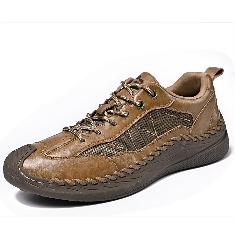 Fashion Men Summer Casual Shoes Fashion Breathable Walking Shoes Thick Sole Boat Shoes Soft Flat Men Shoes Outdoor Non-slip Men Sneakers