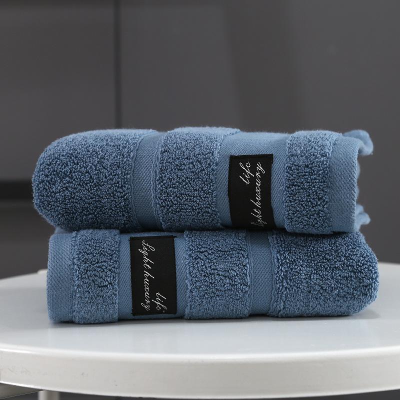 

Банные полотенца 35x75 см, набор из 2 шт., хлопковые, плотные и мягкие, впитывающие, полотенца для ванной комнаты класса люкс для отелей и спа, белые, синие, серые 2pcs 35X75CM