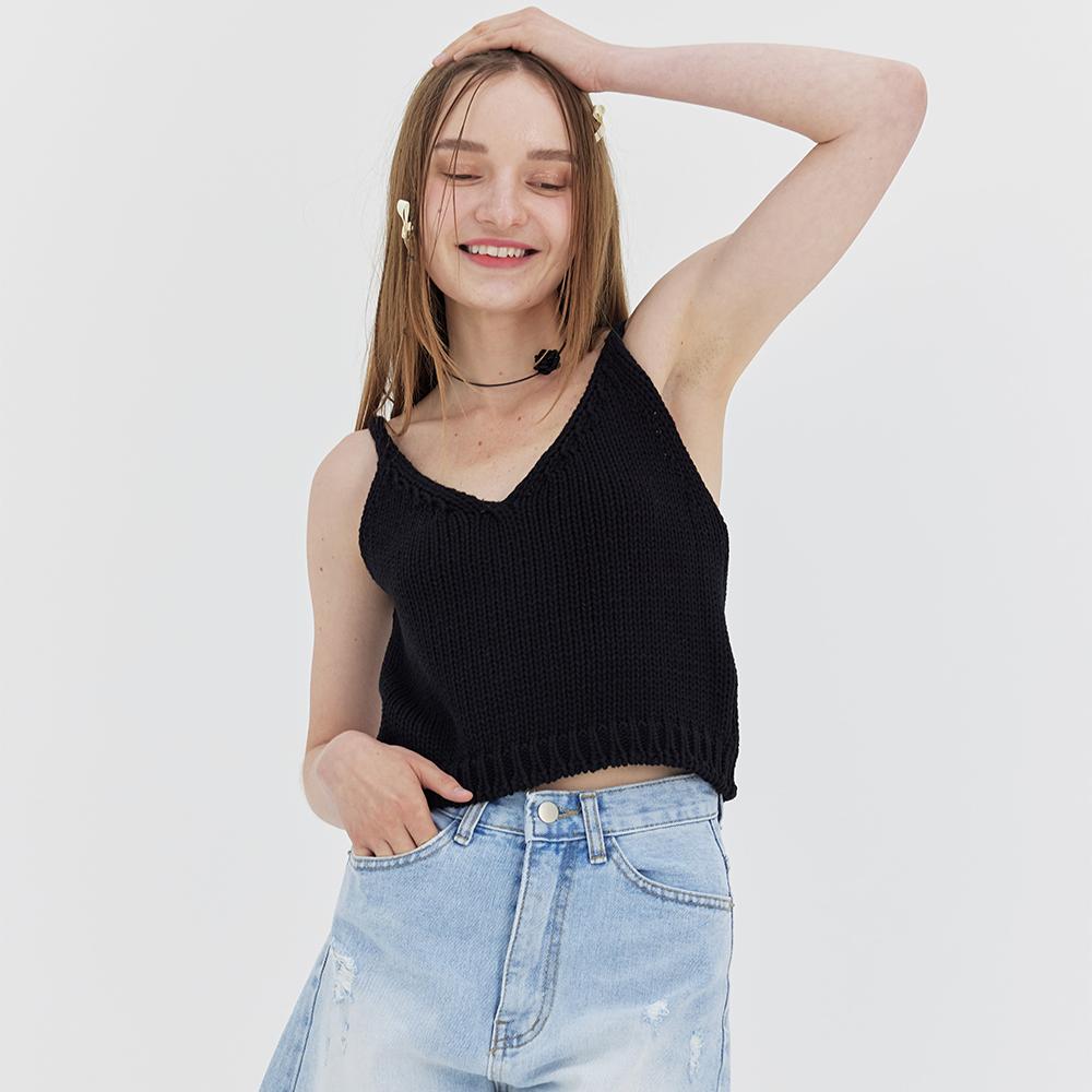 Amaps Cloud Knit Bustier Black Black