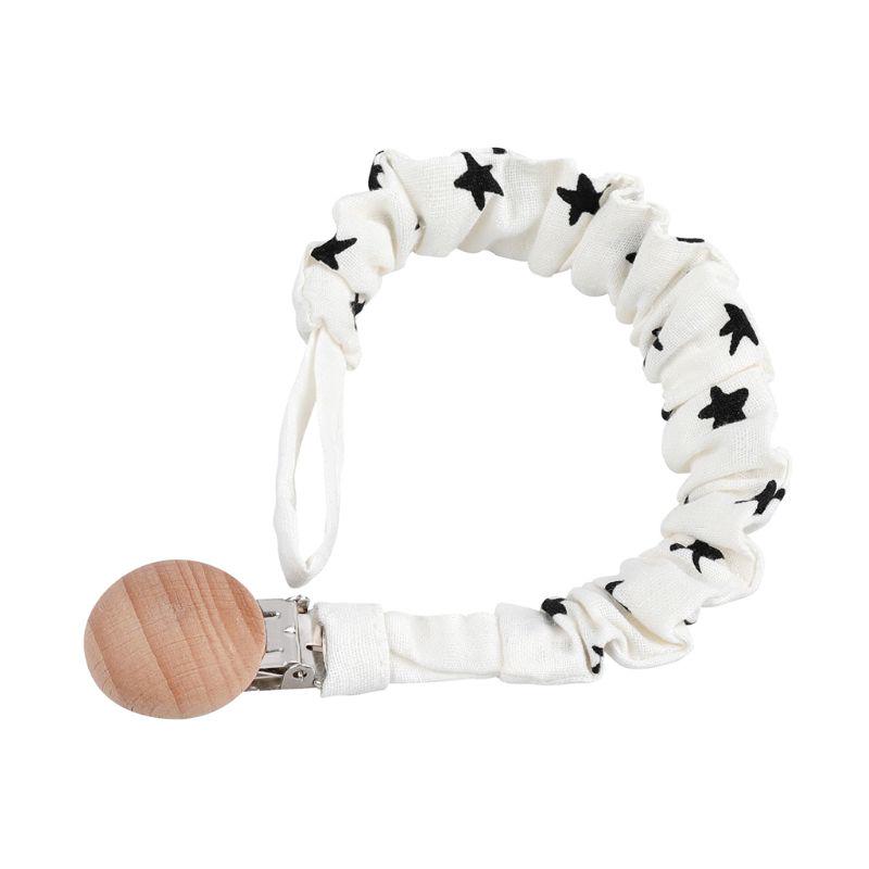 Baby Infant Cotton Pacifier Clip for Newborn Teething Soother Chew Dummy Chains