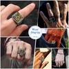 Masonic Rings for Men Woman Stainless Steel Size 7-14 Square 3D Skull Signet Rings Freemason Symbol Masonic Jewelry Gift