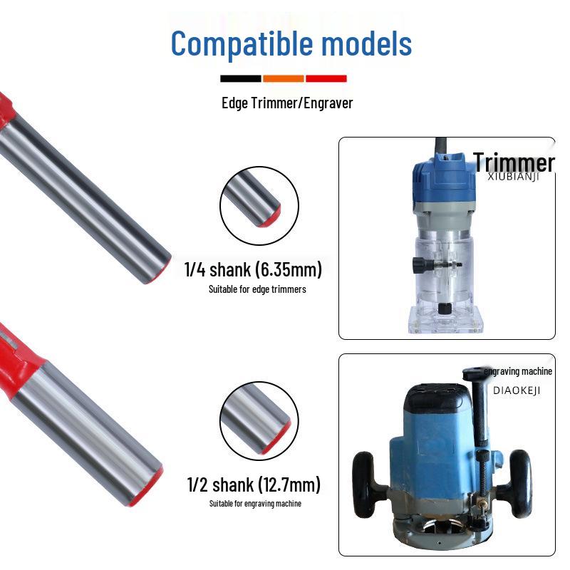 Double-Edged V-Type Round Bottom Woodworking Milling Cutter