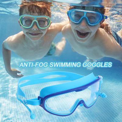 Kids Swim Goggles Large Frame Anti-Fog Swimming Glasses Clear View UV Protection Pool