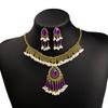 European and American bohemian fringed necklace set, exaggerated atmosphere retro court style necklace literary accessories